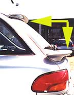 Subaru 2000 Outback Sport showing  rear fin and spoiler
